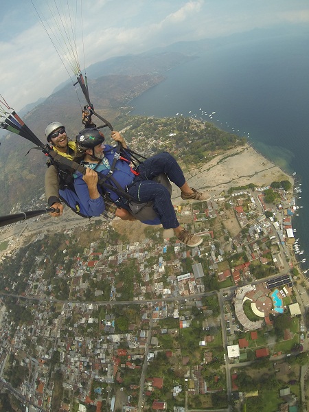 paragliding at Lake Atitlan